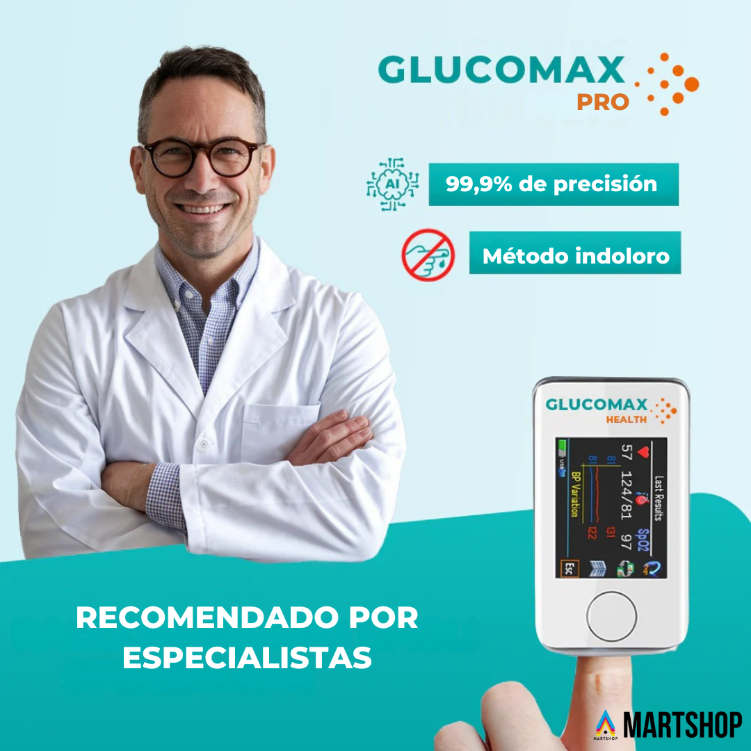GlucoMax PRO™ – Medidor de Glucosa No Invasivo