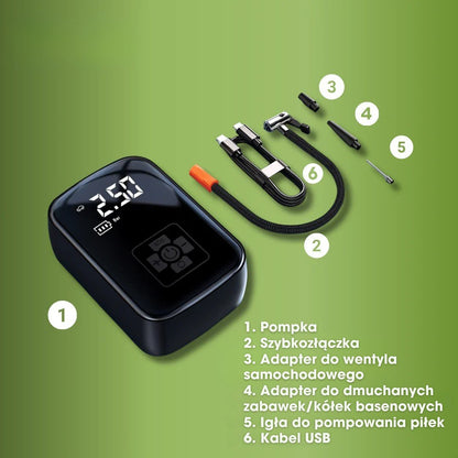 AirGo Pro® - Przenośna elektryczna pompka powietrza