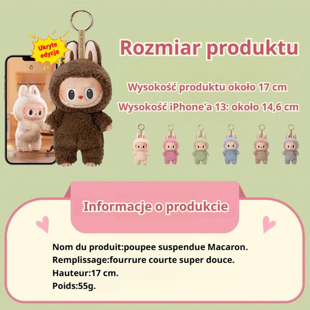 Wisiorek pluszowy z serii Makaronowej Labubu 2026
