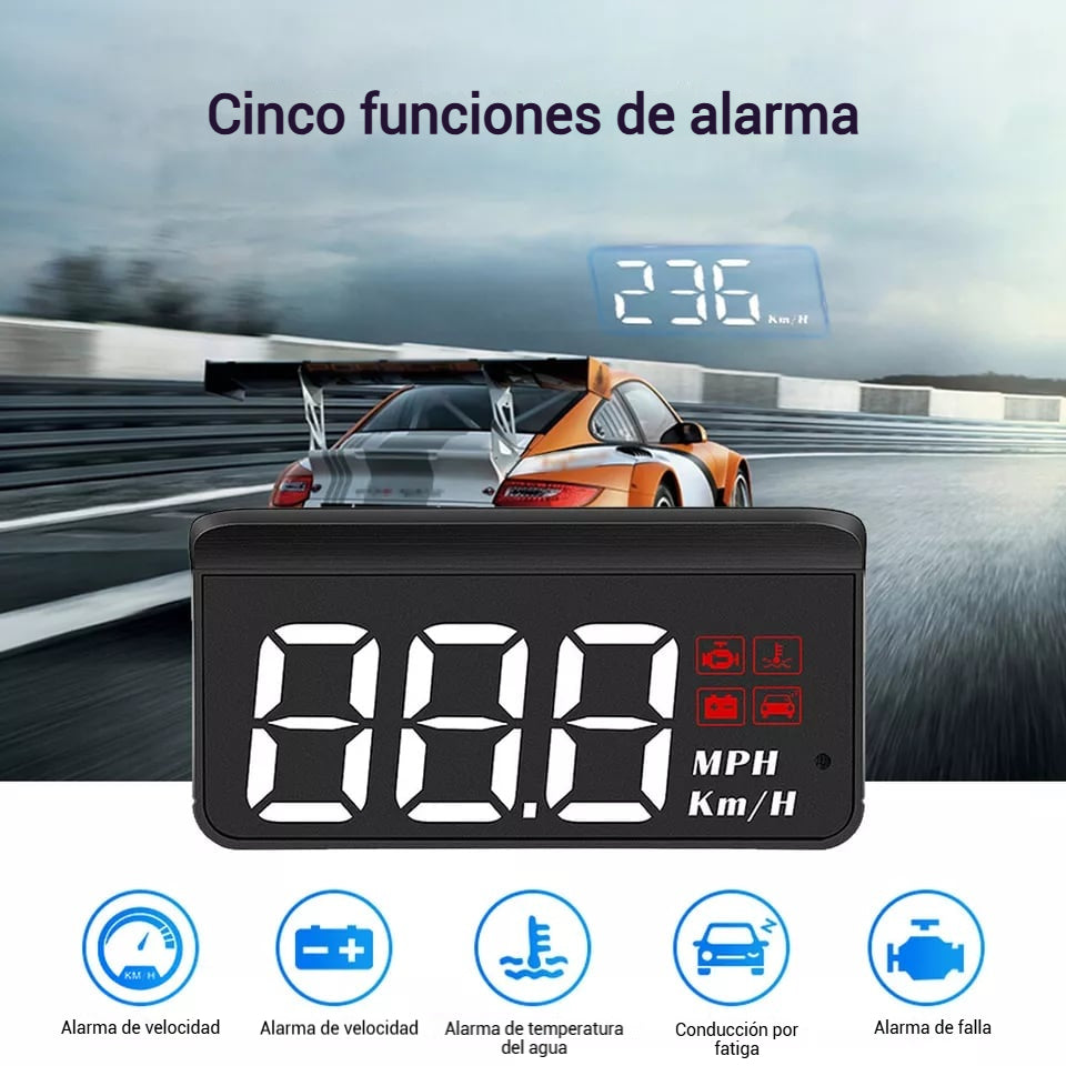 OBD2 HUD Car Head Up Display Proyector Velocímetro
