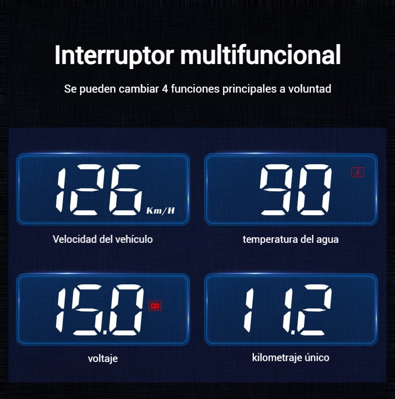 OBD2 HUD Car Head Up Display Proyector Velocímetro