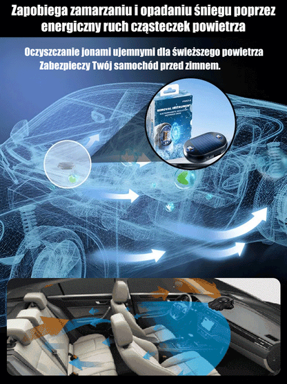 Samochodowy alarm śnieżny zasilany energią słoneczną