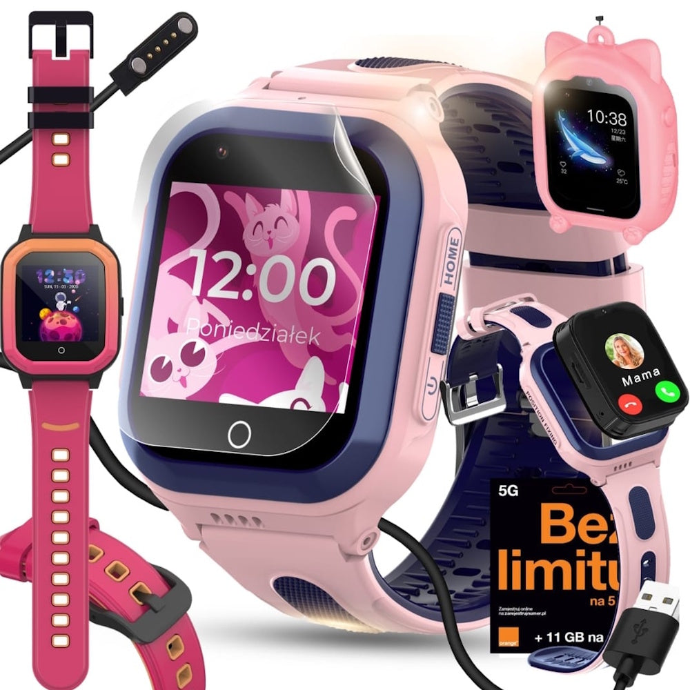 Smartwatch Dla Dzieci KT24s Zegarek Telefon GPS Sms Rozmowy MP3 Wibracja Z Grami