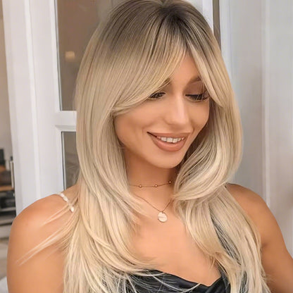 Top Layered Bangs Hairpiece dla kobiet z przerzedzonymi włosami